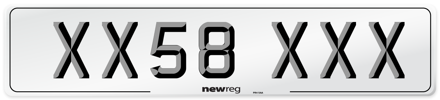 XX58 XXX Number Plate from New Reg
